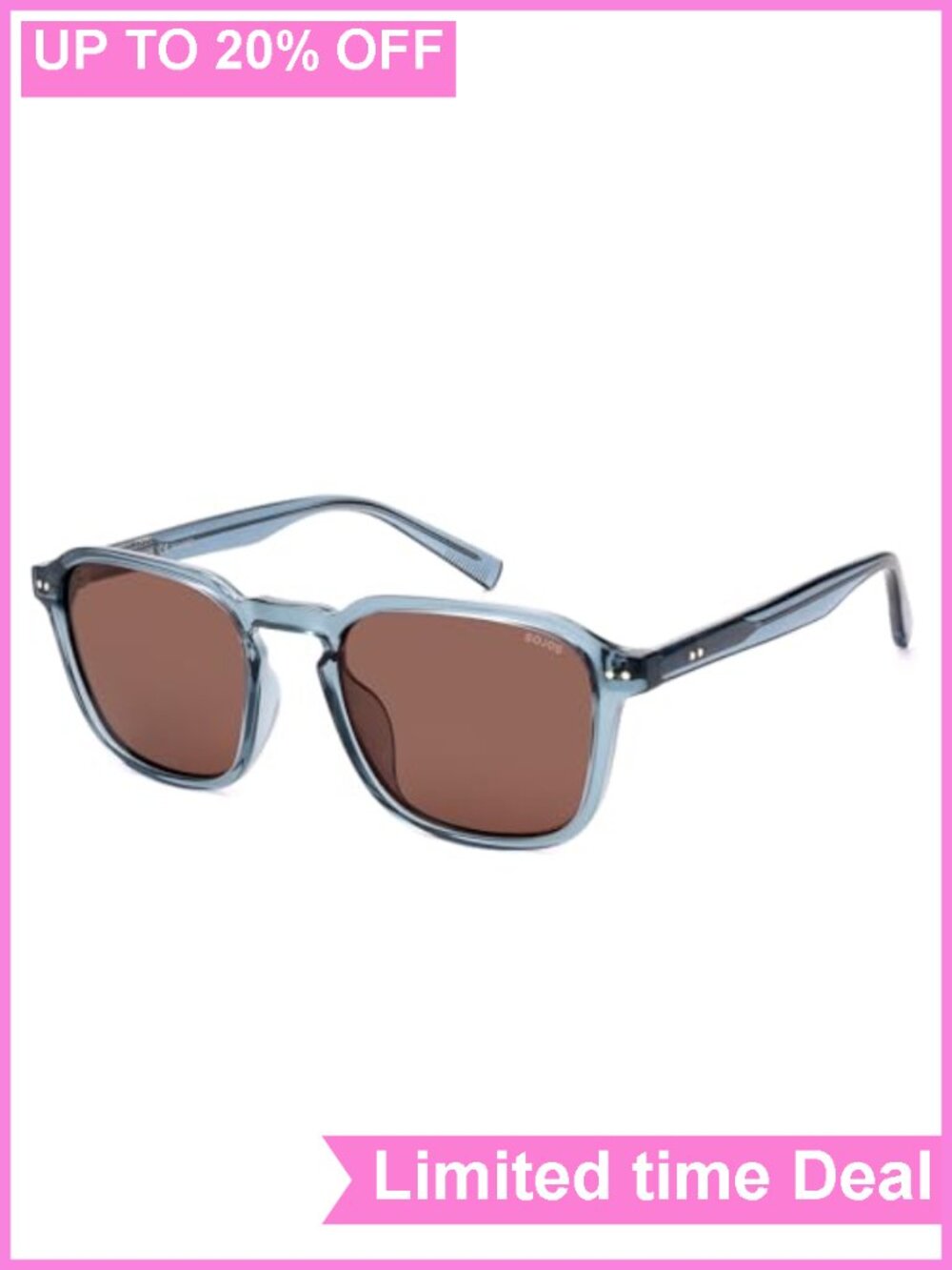 Polarized Square Sunglasses for Men Retro Trendy UV400 TR90 Frame